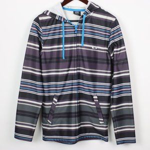 Oakley Mens Small Striped Regular Fit Zip Hoodie Sweatshirt